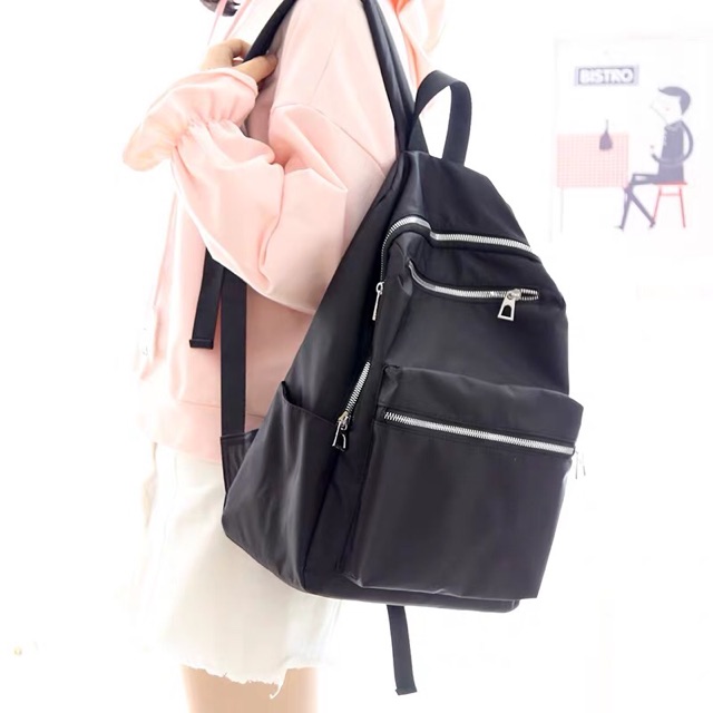 190719 Balo vải dù chống nước nhẹ - balo size 40x29 vải dù - balo đi học thời trang ulzzang nữ