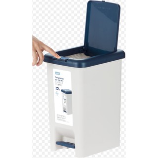 Thùng rác đạp chữ nhật Hiro 20L