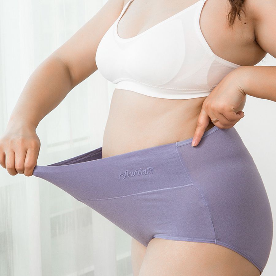 Quần Lót Cotton Lưng Cao Thoáng Khí Plus Size Size 2xl-5xl Cho Nữ | BigBuy360 - bigbuy360.vn