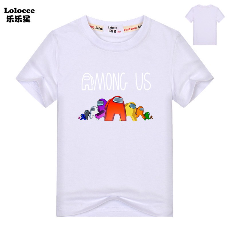 2021 New 3D Among Us T-shirts Kids Short Sleeve Video Game Tops Boys Girls Casual Clothes