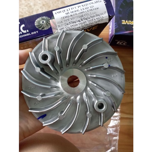 BỘ CHÉN BI VÀ CÁNH QUẠT CHÍNH HÃNG FCC ,CHO XE PCX, AB125, SH MODE,..