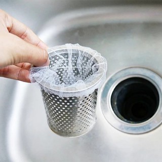 Túi lọc rác bồn rửa chén dạng lưới bo thun set 100 chiếc