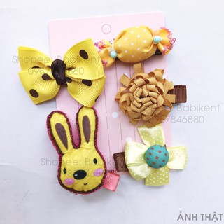 Set kẹp tóc cute cho bé