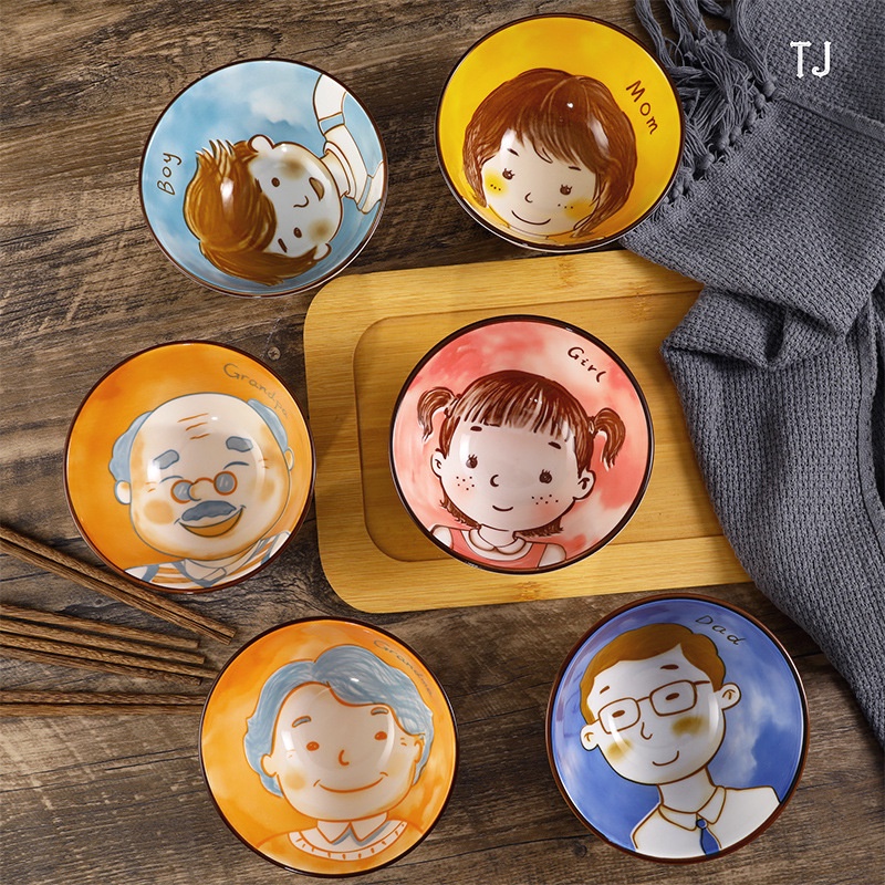 Bộ Bát Ăn Cơm Gia Đình, Bát Gốm Sứ Cho Bé Dễ Thương - Baby Galaxy Official