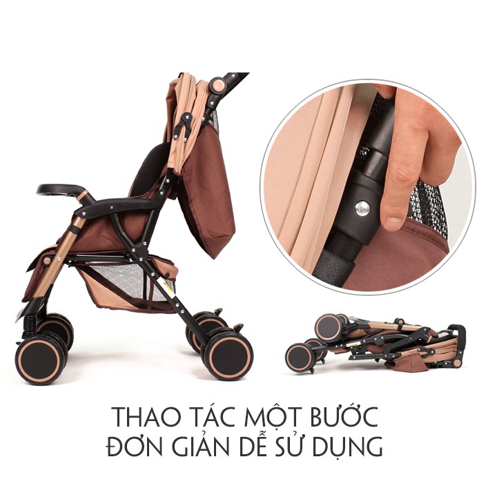 Xe đẩy 2 chiều 3 tư thế đa năng, xe đẩy tiện dụng siêu nhẹ cho bé💥