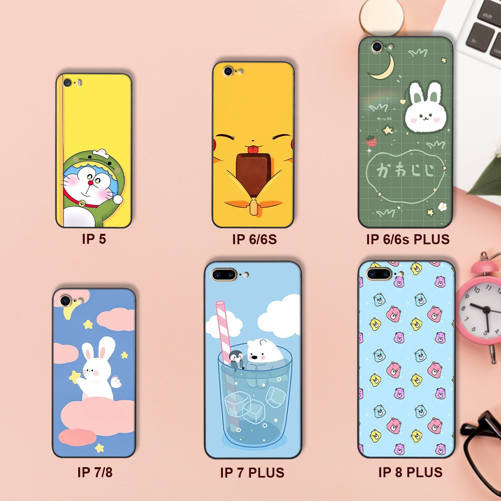 Ốp lưng Iphone 5/5S/6/6S/6-6SPlus/7-8Plus - in hình đa dạng đáng yêu và dễ thương