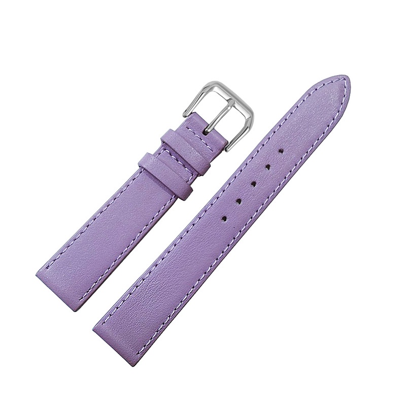 {Xanh Dương/Tím} Dây da đồng hồ nam nữ DA BÒ THẬT 2 LỚP MỎNG, SIÊU DẺO BO-03 KHÓA CÀI size 12 - 14-16-18 - 20mm