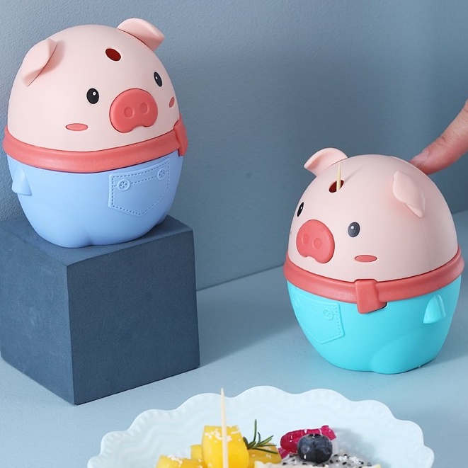 Hộp Đựng Tăm Xỉa Răng - Lọ Đựng Tăm Hình Heo Xinh Xắn - #hopdungtam