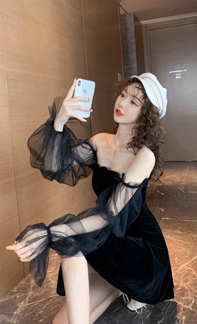 ĐẦM NHUNG TAY LƯỚI | BigBuy360 - bigbuy360.vn