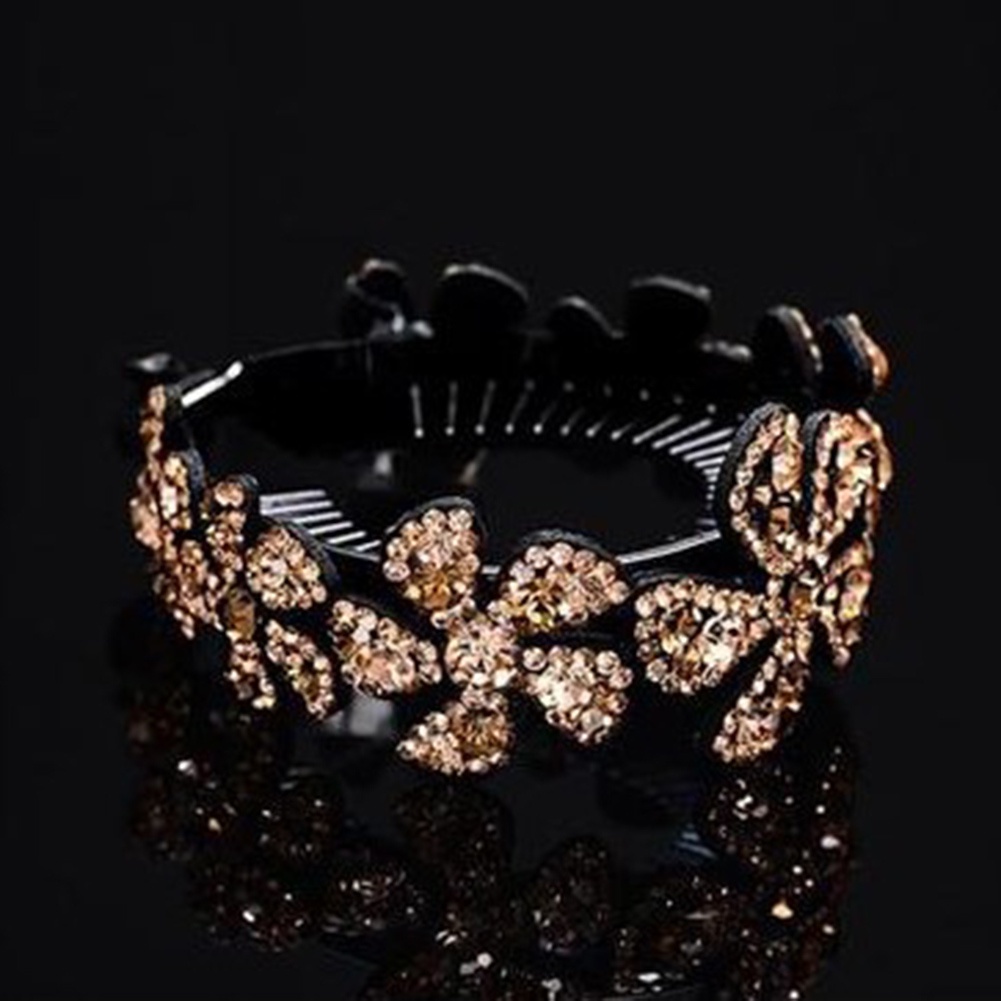 Kẹp búi tóc hoa đính đá thời trang cho nữ