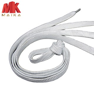 (1 đôi) - Dây buộc giày sợi dẹt MKPK15 110CM TRẮNG KIM TUYẾN BẠC dây giày vải MK MAIKA