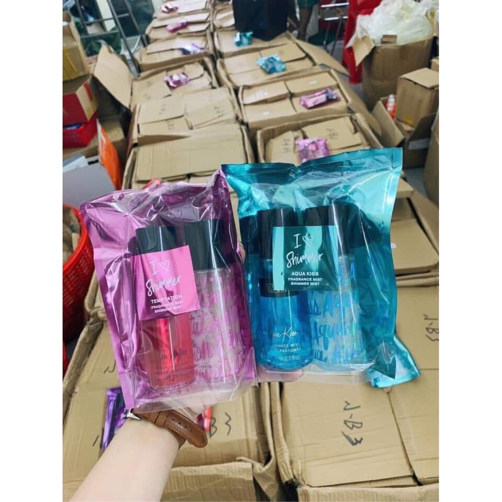 Bộ 2 chai xịt thơm body mist Victoria's Secret (75ml) - hàng chuẩn