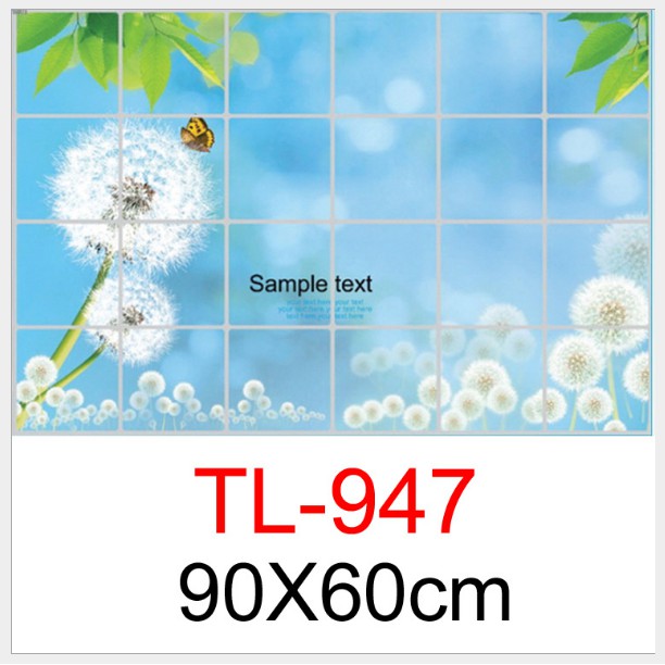Decal Dán Bếp Tráng Nhôm Chịu Nhiệt - Bồ Công Anh Nhí