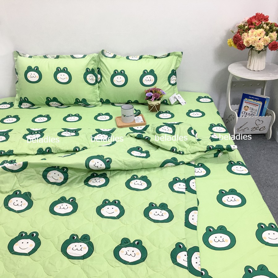 Chăn văn phòng Beladies - Chăn hè thu trần bông cotton chần mỏng mát nằm điều hòa 3 lớp 1m8x2m đi du lịch