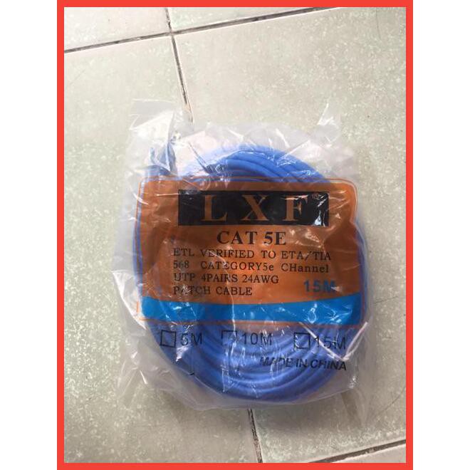 Dây cáp mạng LAN CAT5E bấm sẵn 2 đầu chuẩn RJ45 kết nối wifi internet cho máy tính laptop dùng được ngoài trời 5m - 50m