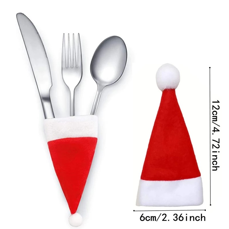 Vỏ Bọc Kẹo Mút / Nón Ông Già Noel Mini Trang Trí Giáng Sinh