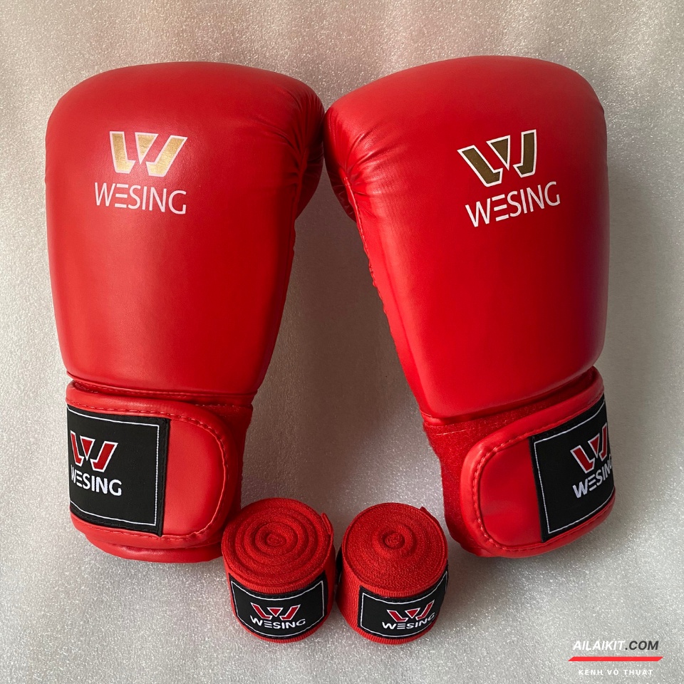 Găng Boxing Wesing size 10oz 12oz Ailaikit ( Vovinam, Cổ Truyền, Muay, Kickboxing)