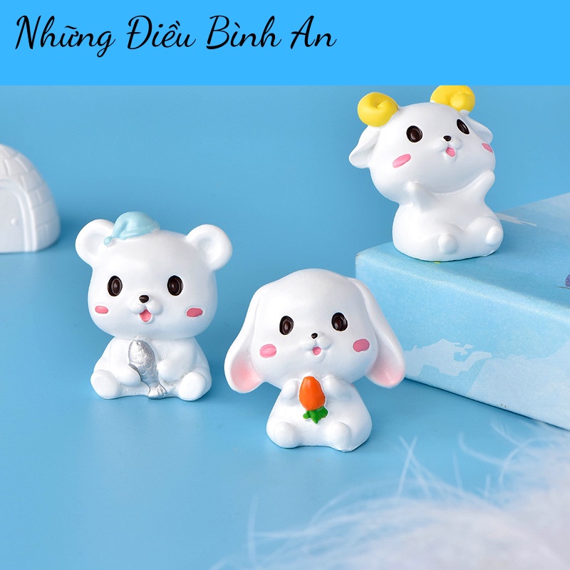 Tượng con vật nhiều mẫu trang trí ô tô, bàn làm việc, bánh kem đáng yêu dễ thương 💕FREESHIP 50k💕 Những Điều Bình An