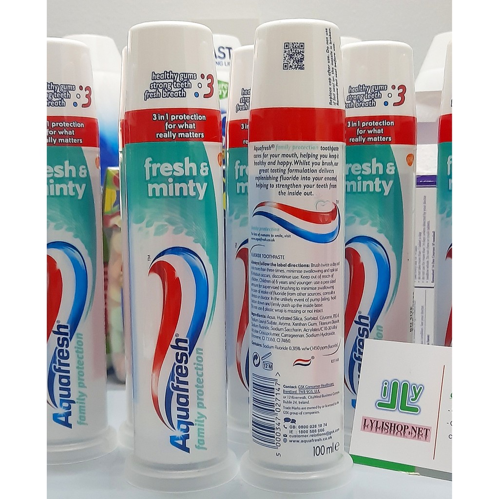 Kem đánh răng Aquafresh Family Protection Fresh & Minty 100ml