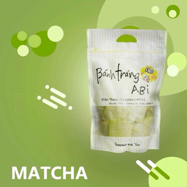 Bánh tráng matcha Abi