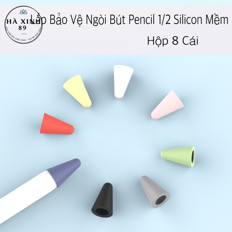 Bọc Bảo Vệ Đầu Ngòi Bút Chống Thấm Nước Cho Apple Pencil 1 và 2 Bằng TPU Cao Cấp Có Hộp Đựng Xịn Xò