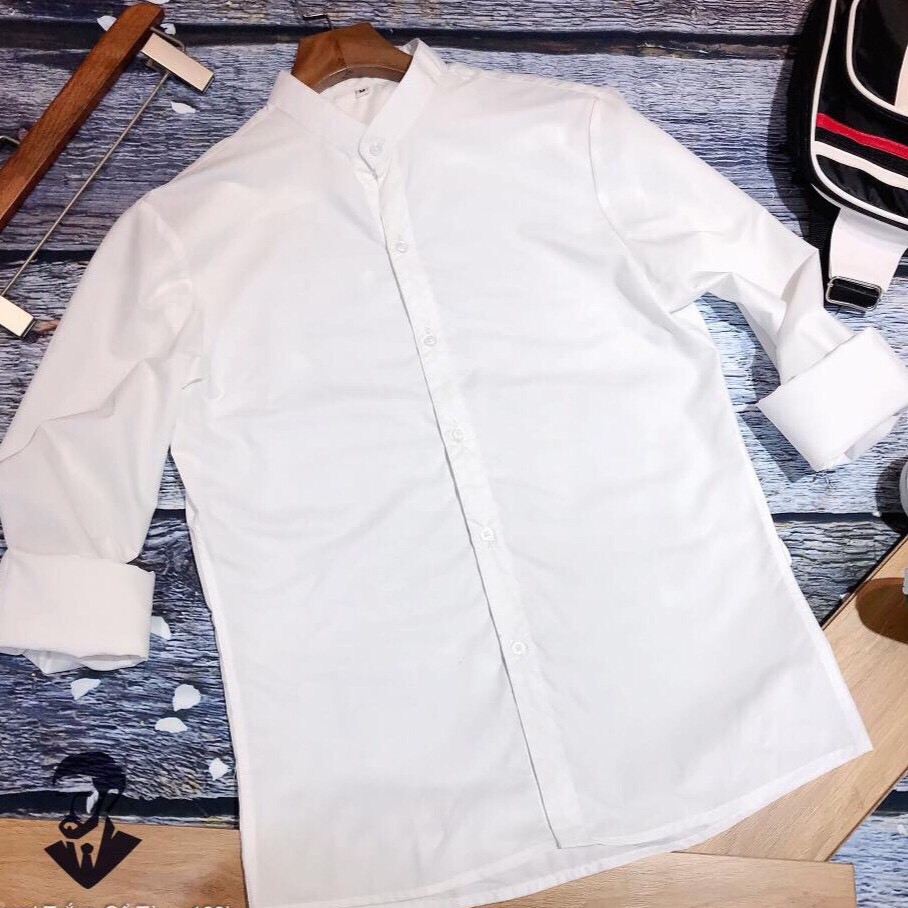 Áo sơ mi nam cổ tàu dài tay kojiba SMT01