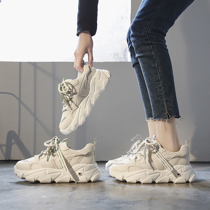 Giày Thể Thao Đế Dày Thoáng Khí Phong Cách Hàn Quốc Mới Cho Nữ