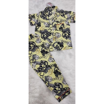 Bộ pijama lụa tay ngắn quần dài