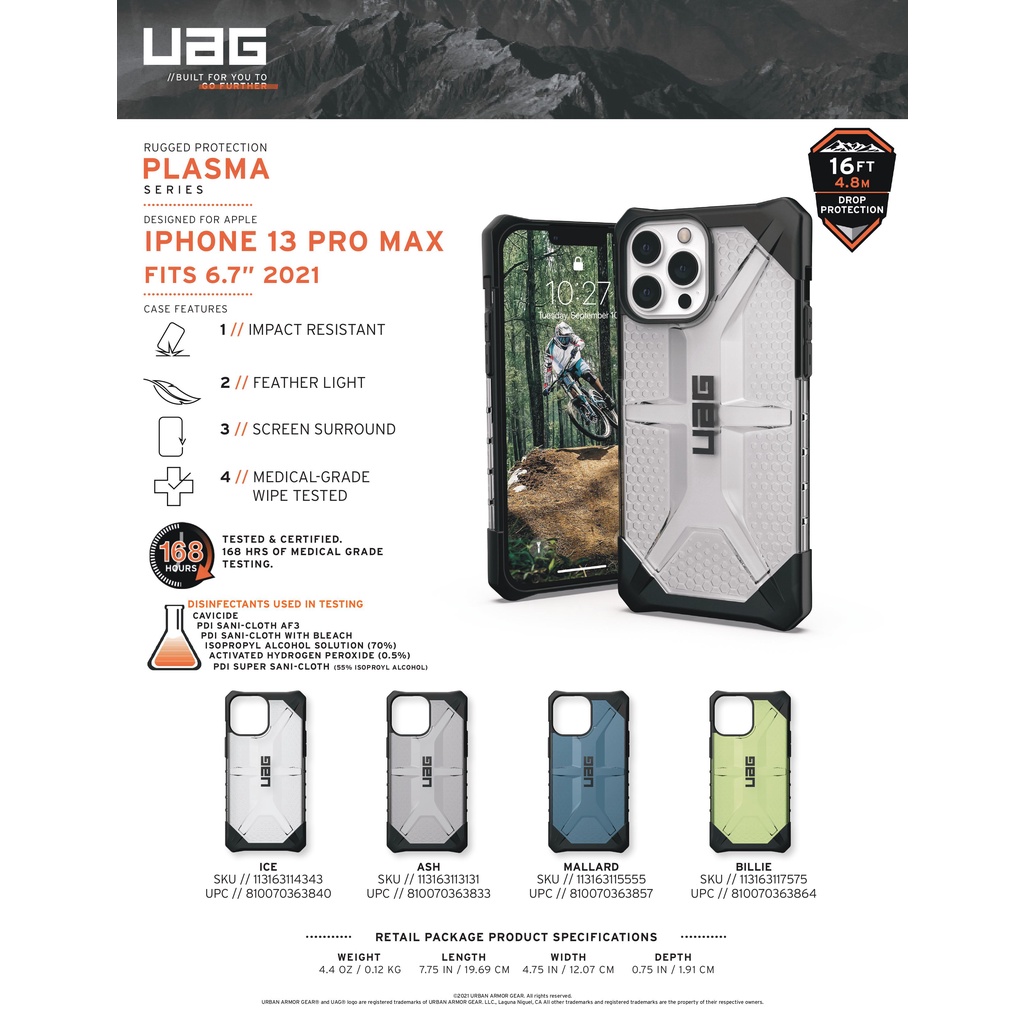 Ốp lưng UAG Plasma cho iPhone 13 Pro Max [6.7 inch]