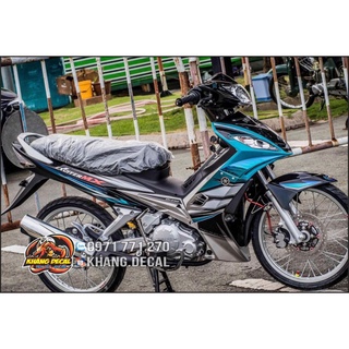 Tem rời Exciter 135 xanh đen tem MX