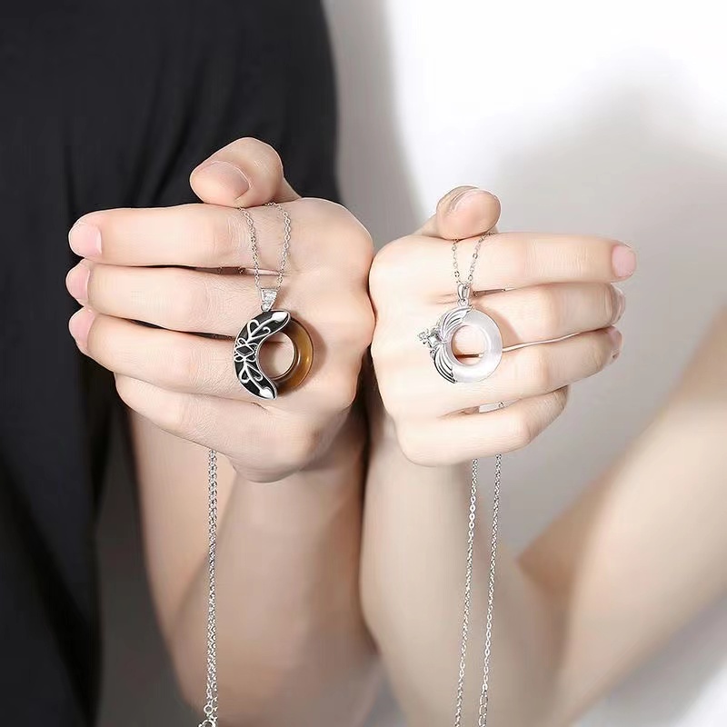 Vòng Cổ Dây Bện Bằng Bạc Sterling Phong Cách Cổ Điển Cho Bạn Trai / Bạn Gái