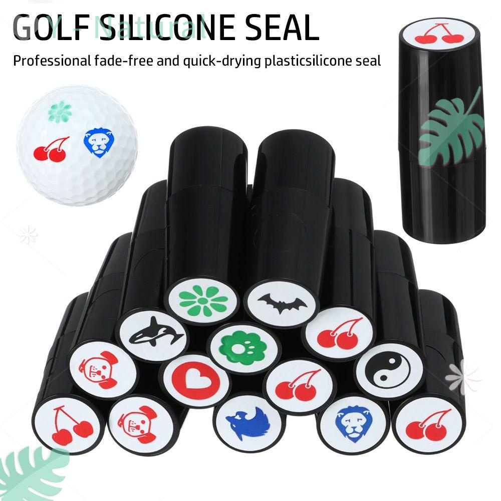 YNATURAL High Quality Golf Stamp Marker Plastic Mark Seal Golf Ball Stamper Quick-dry Multicolors Outdoor Sports Golfer Gift Golf Accessories