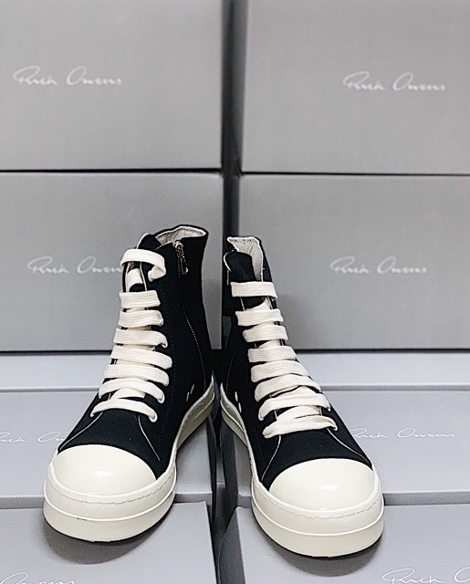 [Ảnh shop tự chụp] Giày Rick Owen cao cổ full box