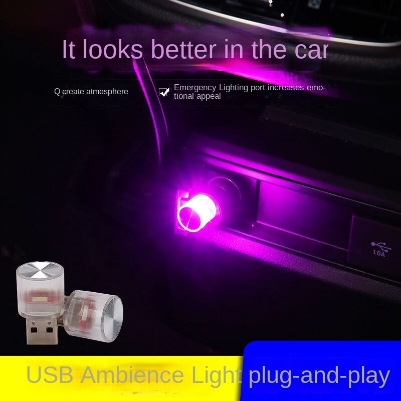 Đèn LED Không Dây Nhiều Màu Không Chói Dùng Trang Trí Xe Hơi