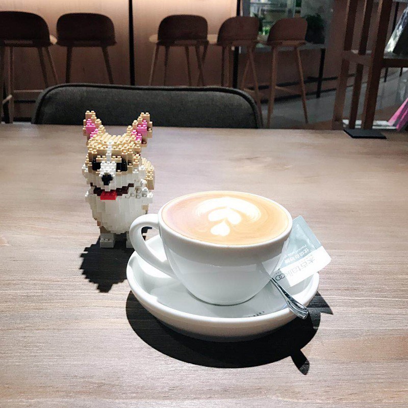 HOT-Mô hình lego mô phòng chú chó CORGI ngộ nghĩnh đáng yêu