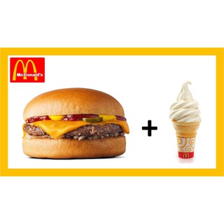 [Evoucher] - Toàn Quốc Cheese Burger + 01 cây kem McDonal
