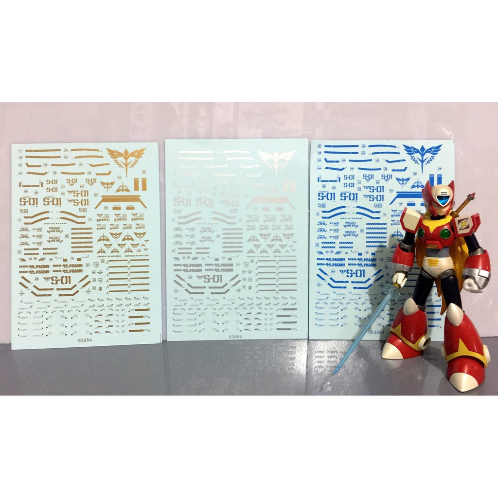 Decal nước dán mô hình MG RG HG Sazabi các loại - Water sticker