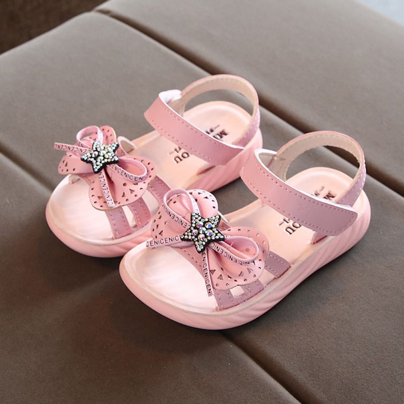 Giày Sandal Hình Nơ Xinh Xắn Thời Trang Cho Bé Gái