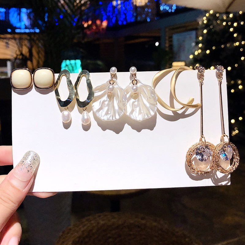 Bông tai dáng dài thiết kế mới thời trang theo phong cách Hàn Quốc 2020