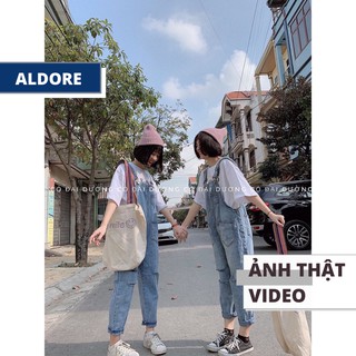 Quần yếm bò quảng châu rách gối túi ngực MS1SL3