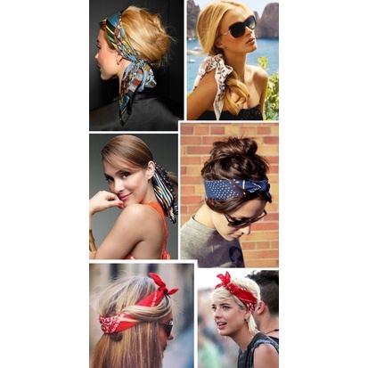 Khăn bandana cột áo yếm turban choàng cổ thanh lịch size 70cm - Maben