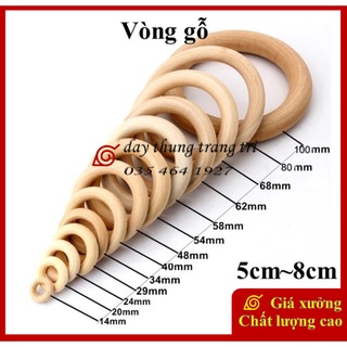 Vòng gỗ, vòng dreamcatcher, vòng gỗ macrame, vòng gỗ decor, trang trí, làm handmade, vòng đuổi bắt giấc mơ
