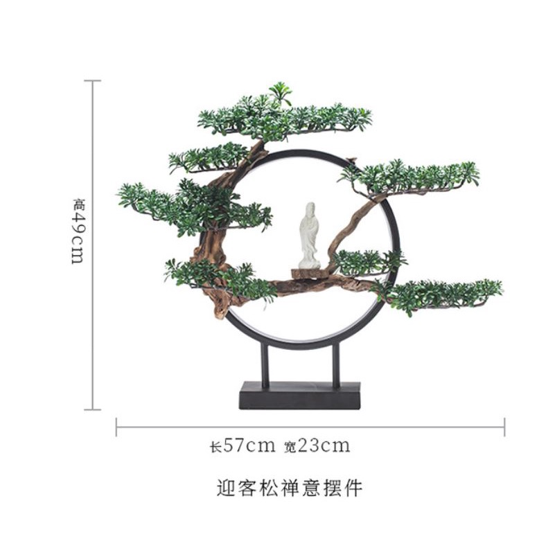 Bộ Đèn Led Vòng 30cm, Kệ Cây Tùng Bách và Tượng  Thủ Công, Sang Trọng - GIẢM GIÁ SỐC!!!!!!