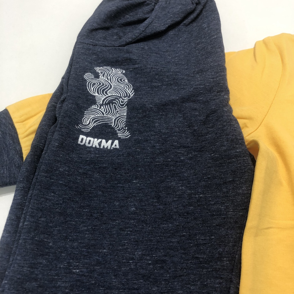 Dokma 2022 -Bộ cổ tròn Kid họa tiết kẻ sọc cho bé trai từ 2 tuổi đến 6 tuổi
