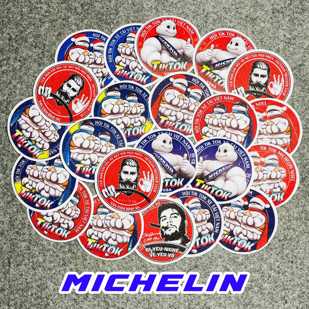 15 Tem nhỏ LOGO Ông Già - Michelin - Đi Yêu Nghề