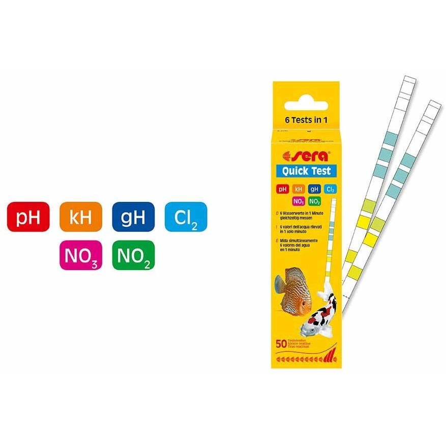Que Test Sera 5 in 1 đủ chỉ số cho bể cá thủy sinh