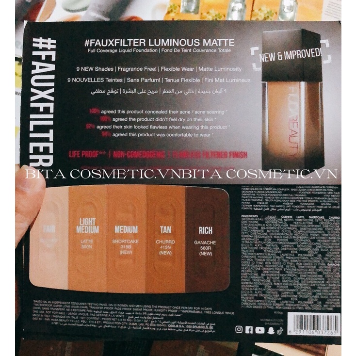 Sample kem nền Huda Beauty