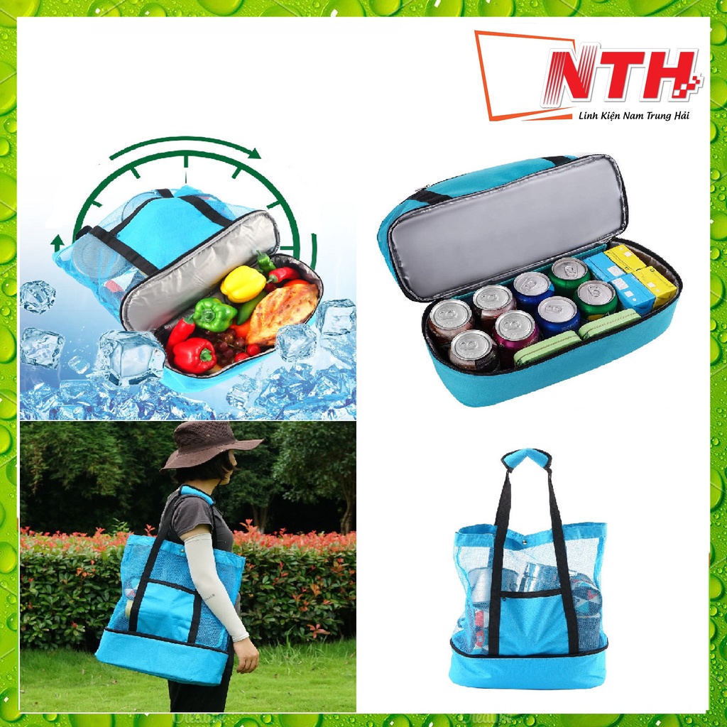 Túi du lịch giữ nhiệt 2 tầng chứa đồ đa năng