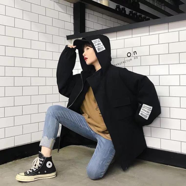 Áo khoác kaki unisex form rộng túi hộp Team nam nữ thời trang kmg thu đông