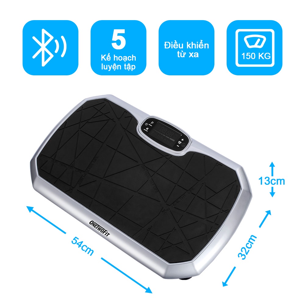 OneTwoFit  Máy tập thể thao rung Thiết bị tại nhà có nhạc Bluetooth  Máy rung lắc toàn thân cao cấp OT0354